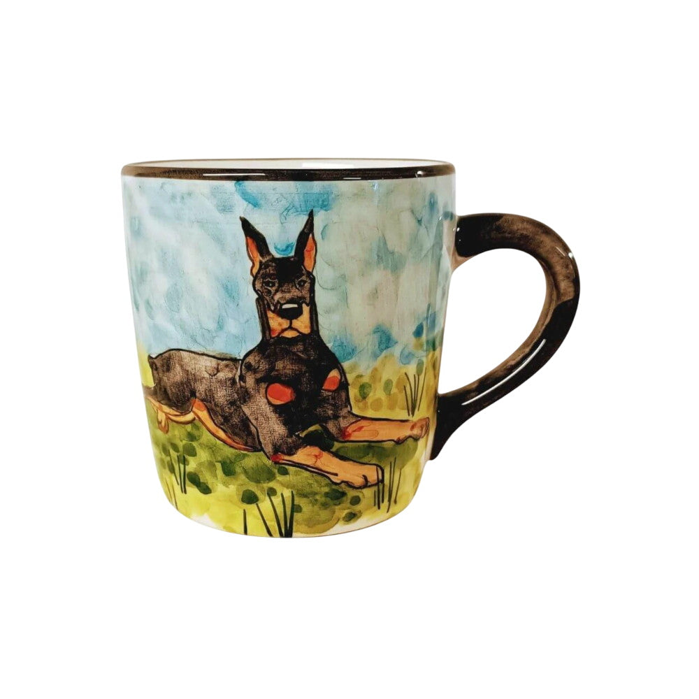 Dobermann kutyás bögre