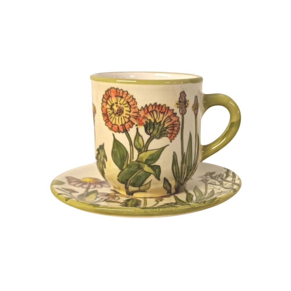 Botanica mező kávés bögre és kistányér