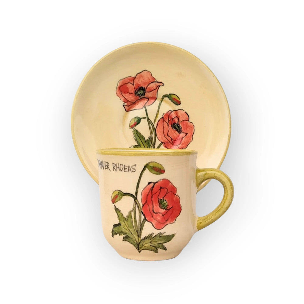 poppy-coffee-mug-papaver-rhoeas-and-small-plate