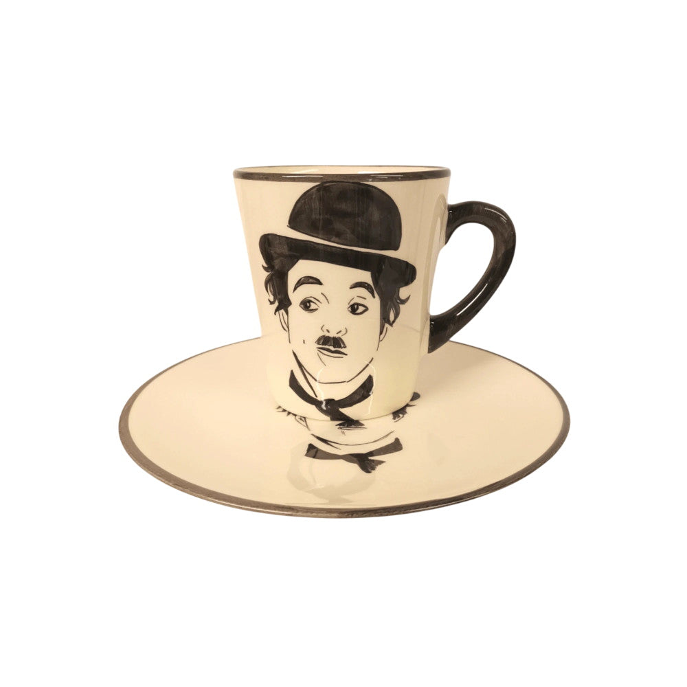 Charlie Chaplin  bögre és reggeliző tányér