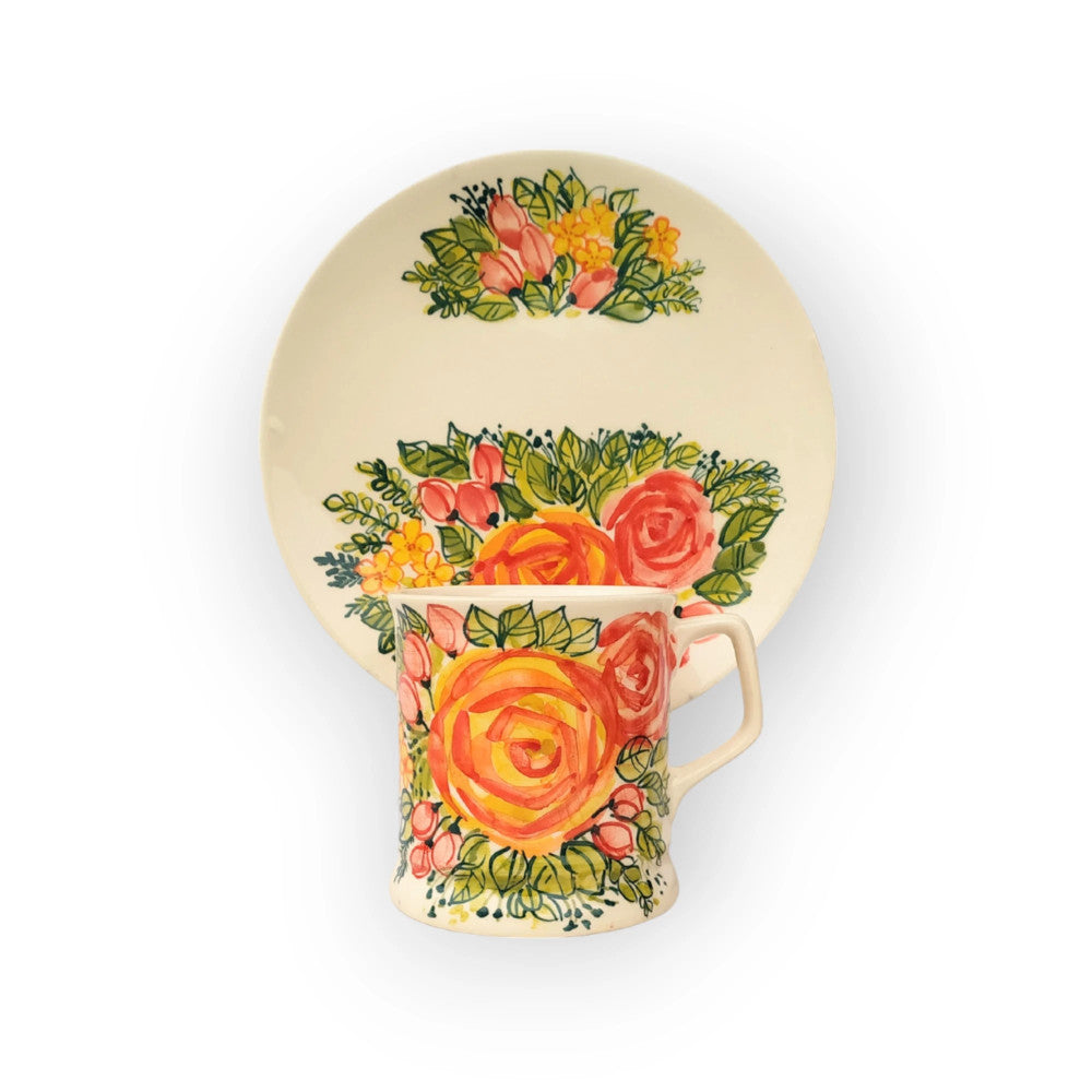 floral-mug-and-breakfast-plate-fl001---rose-pattern