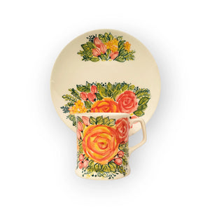 floral-mug-and-breakfast-plate-fl001---rose-pattern