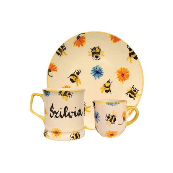 Feliratos neves Méhecskés  reggeliző szett