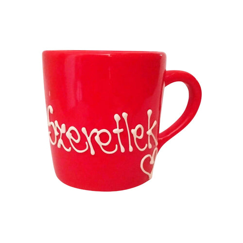 Feliratos neves Szív Bögre piros