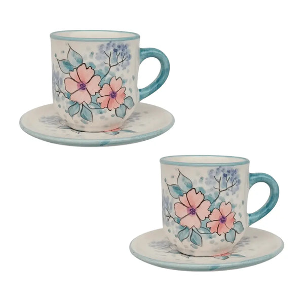 Hajnali Vadvirág Páros Kávés Bögre Kistányérral AKCIÓ