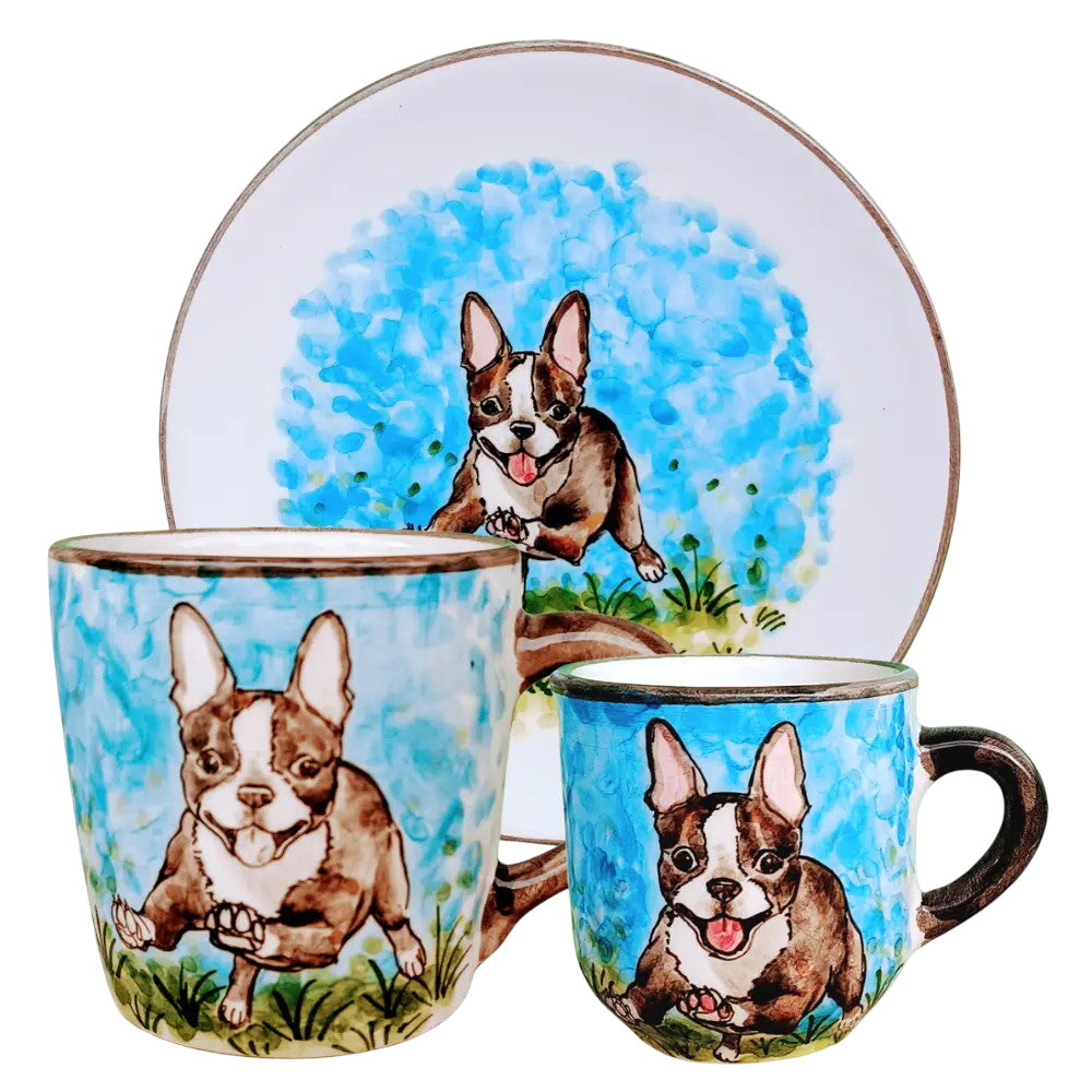 Boston terrier szett