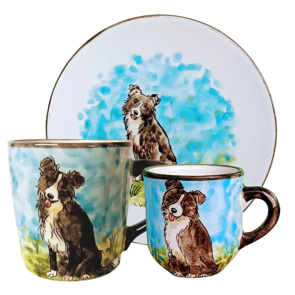 Border Collie reggeliző készlet