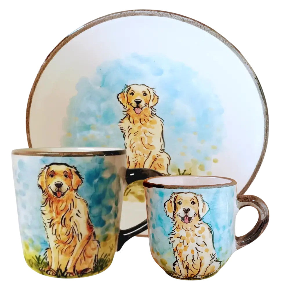 Golden retriever reggeliző készlet