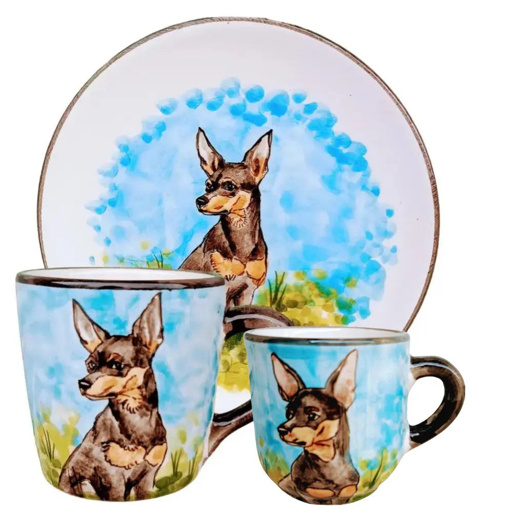 miniature-pinscher-breakfast-set