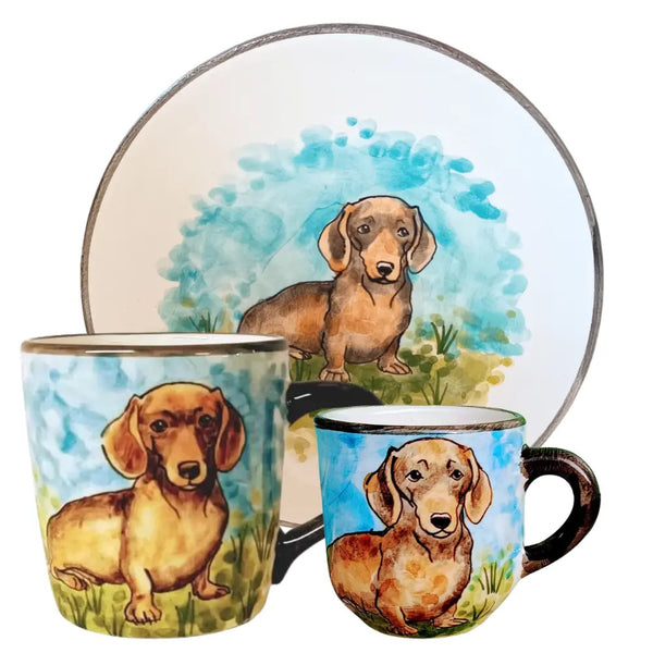 dachshund-brown-breakfast-set