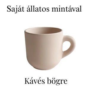 Saját állatos bögre – egyedi, kézzel festett portré fotó alapján