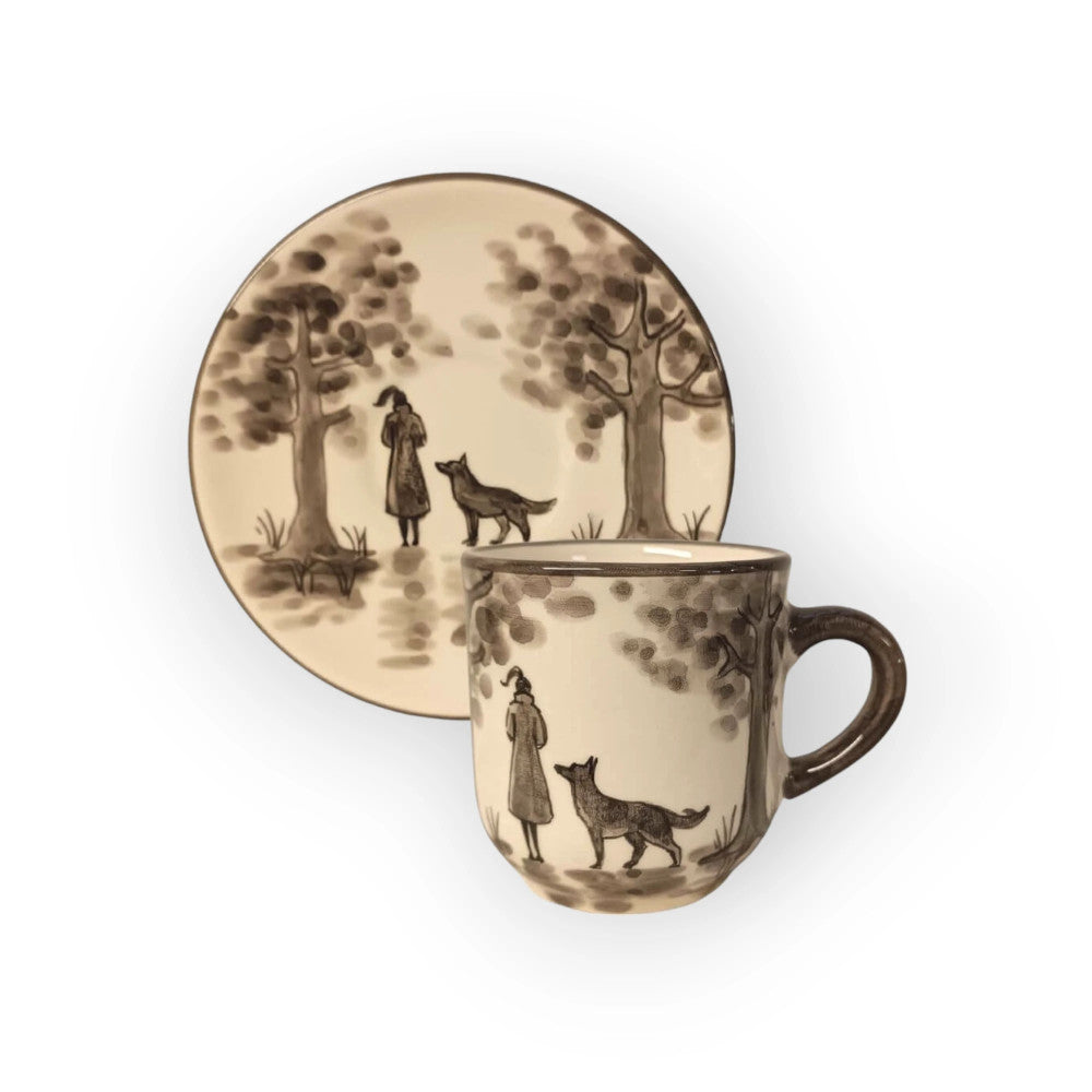 funny-girl-with-dog-coffee-mug-and-plate-vk028