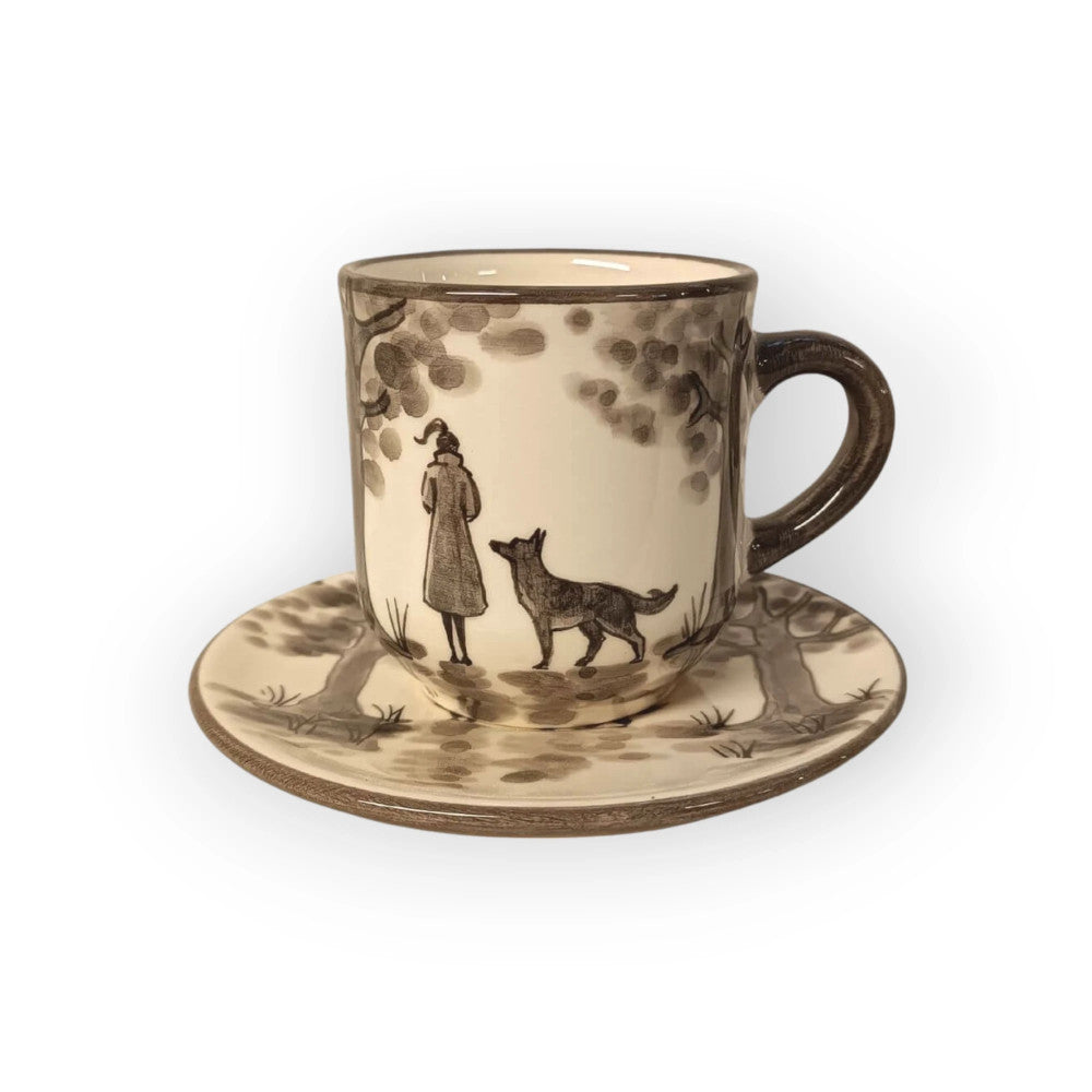 funny-girl-with-dog-coffee-mug-and-plate-vk028
