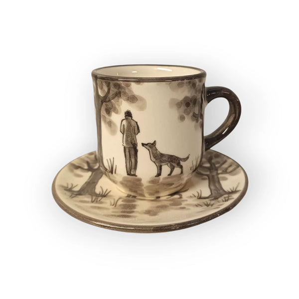 funny-boy-with-dog-coffee-mug-and-plate-vk029